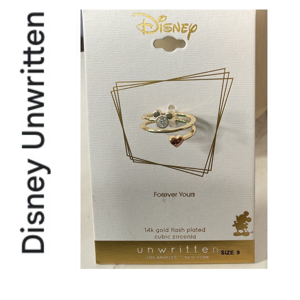 🐘🐘 Disney Unwritten Rose Gold Mickey Mouse Head Ring